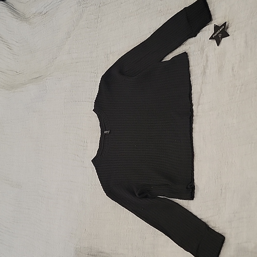 New girls size 7 soft waffle knit cropped shirt